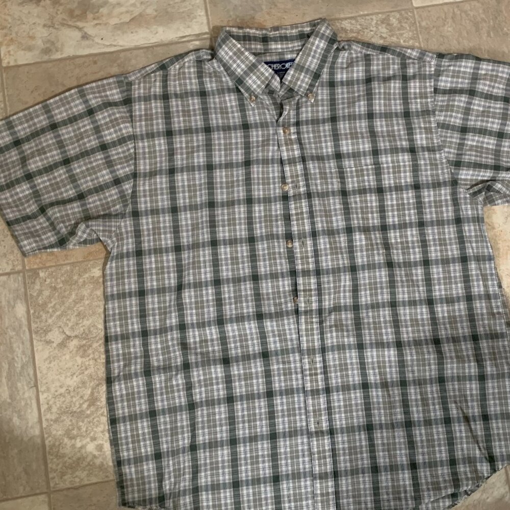 men's large cherokee short sleeve button shirt
